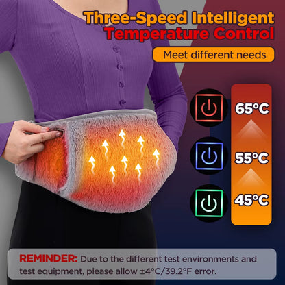 Cold-Proof Uterus Warming Belt Electric Heated Abdomen Waist Warmer Artifact Graphene Heating Stomach Soft Hand Warming Pad