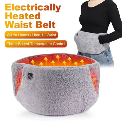 Cold-Proof Uterus Warming Belt Electric Heated Abdomen Waist Warmer Artifact Graphene Heating Stomach Soft Hand Warming Pad